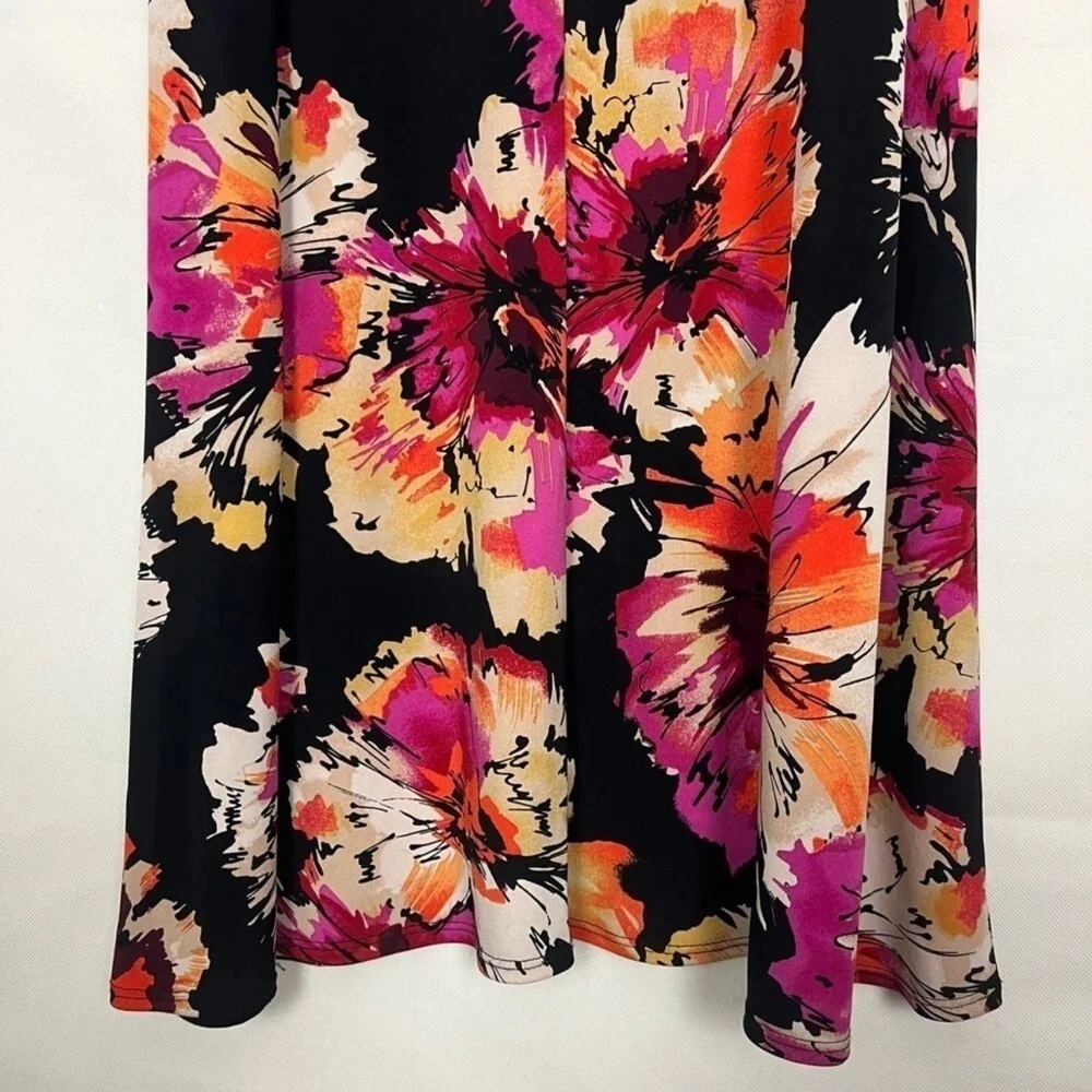 JBS Y2K Vtg Floral Stretch Maxi Skirt Womens M Beachy Coastal Festival Romantic